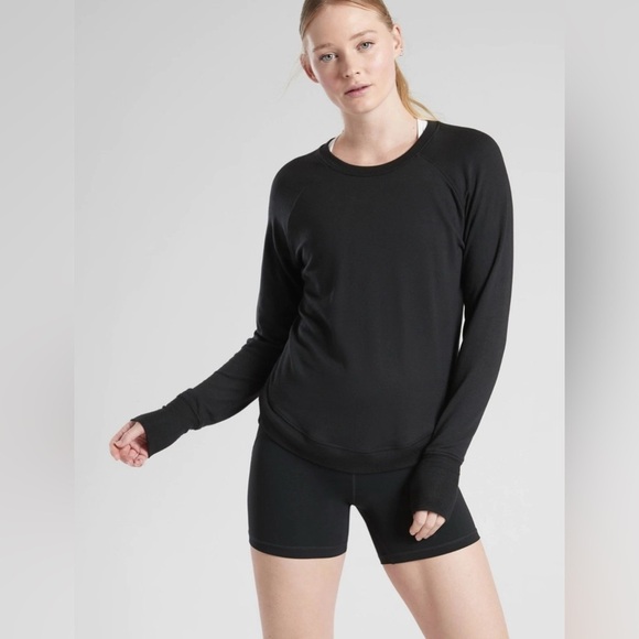 Athleta Mindset Sweatshirt Size Medium Navy Blue - Picture 3 of 7